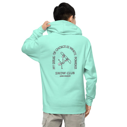 White Powder Snow Club women's midweight hoodie