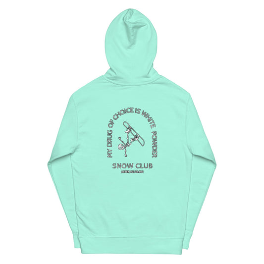 White Powder Snow Club women's midweight hoodie