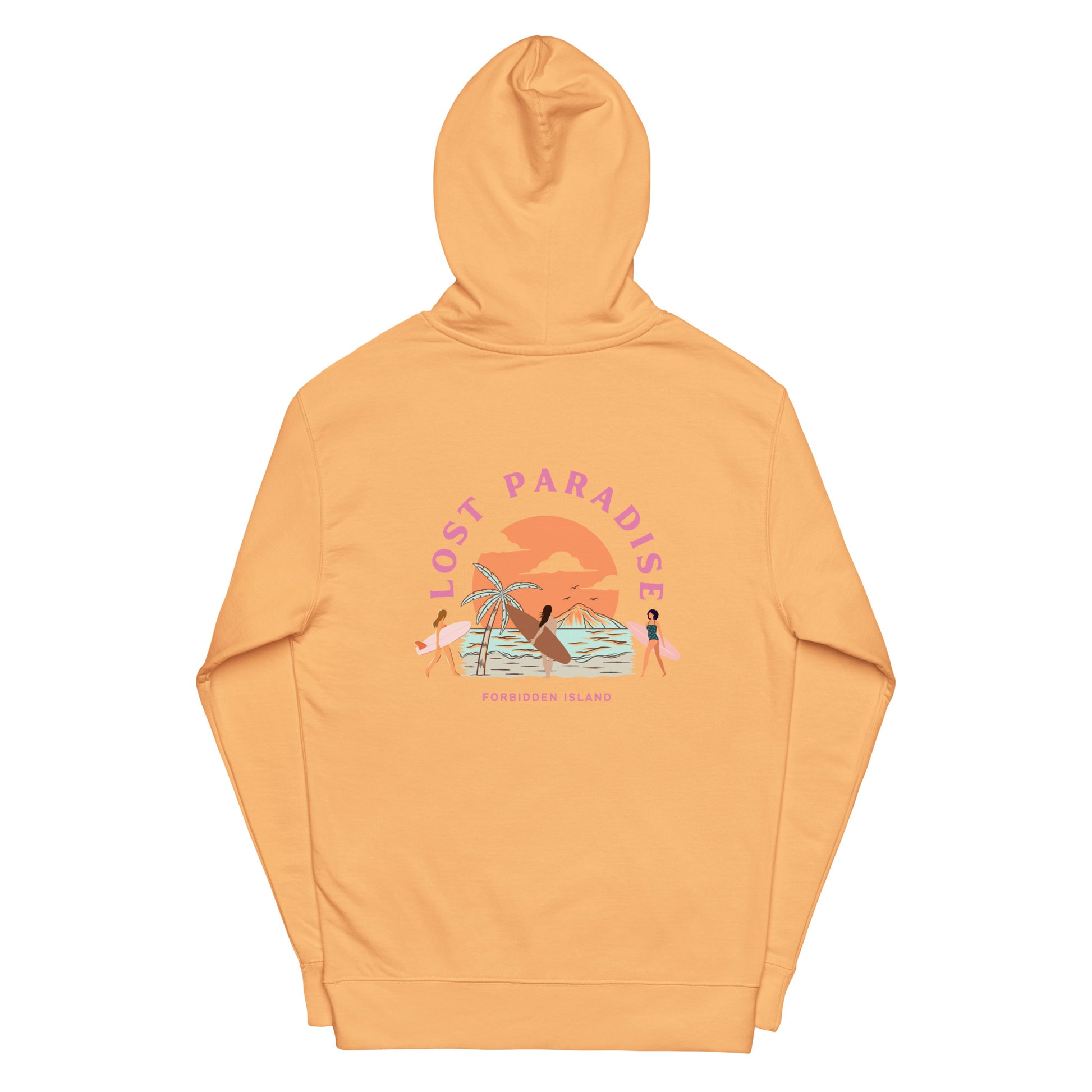 picture of light orange unisex surf hoodie