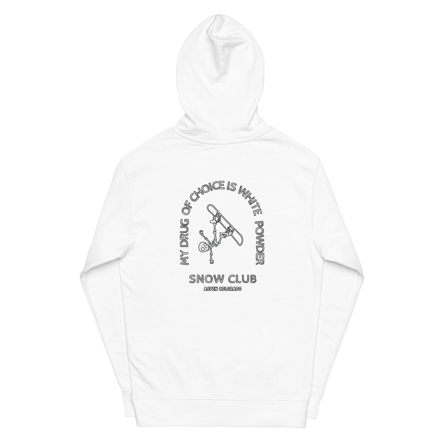 White Powder Snow Club men midweight hoodie