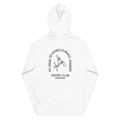 White Powder Snow Club women's midweight hoodie