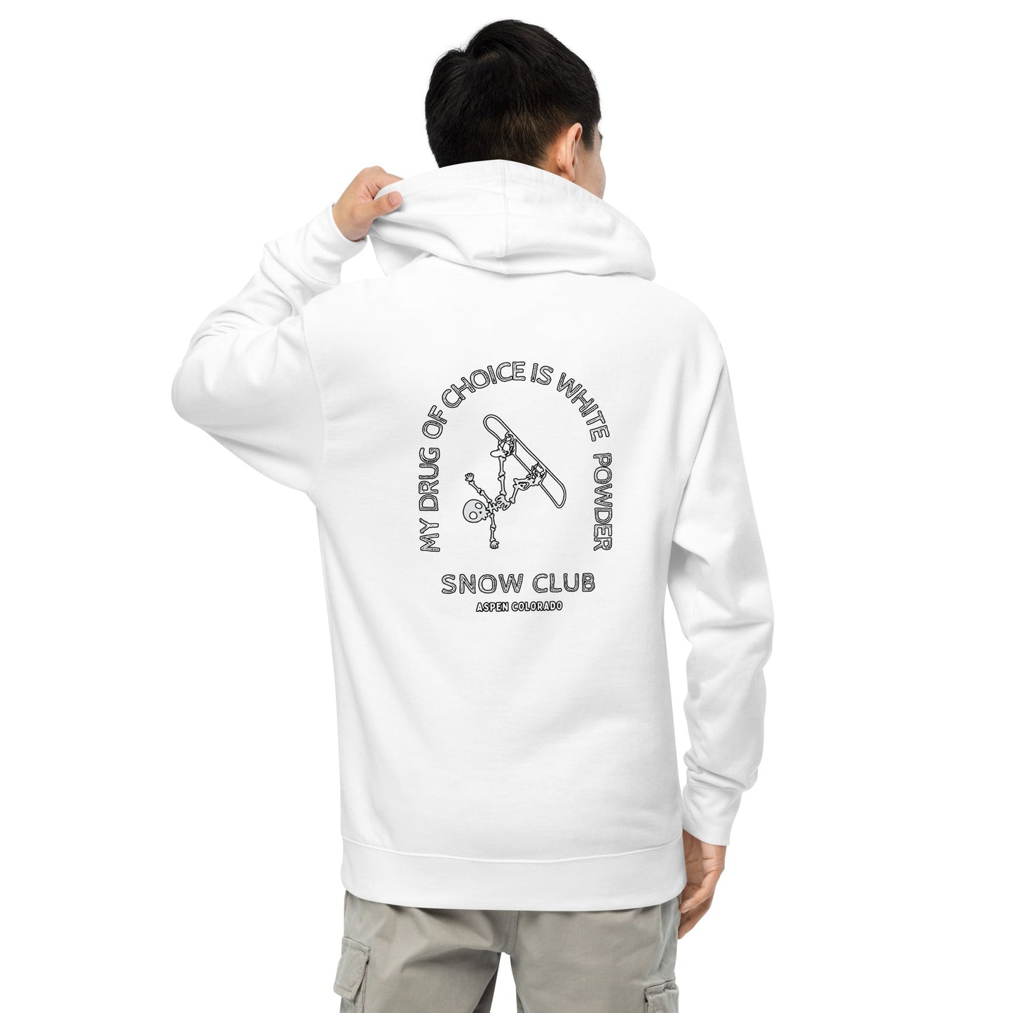 White Powder Snow Club women's midweight hoodie