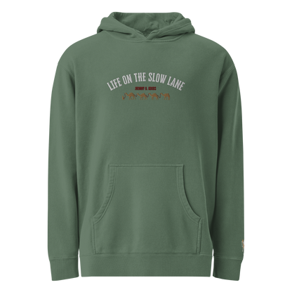 Life on The Slow Lane  Women's pigment-dyed hoodie