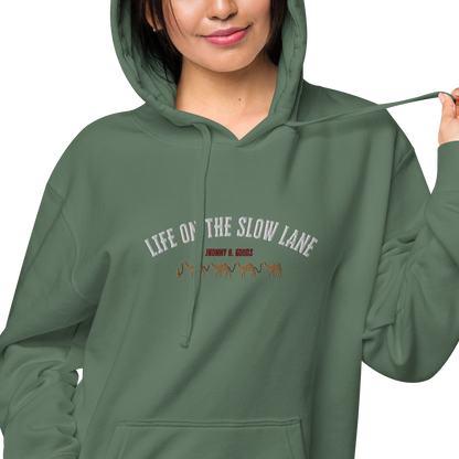 Life on The Slow Lane  Women's pigment-dyed hoodie