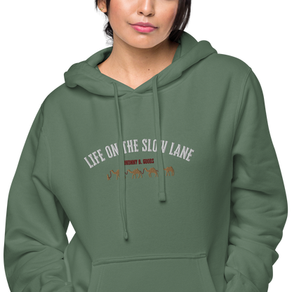 Life on The Slow Lane  Women's pigment-dyed hoodie