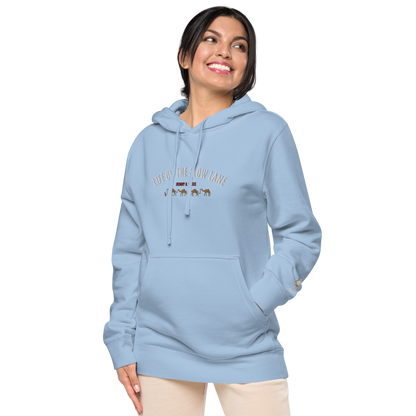 Life on The Slow Lane  Women's pigment-dyed hoodie