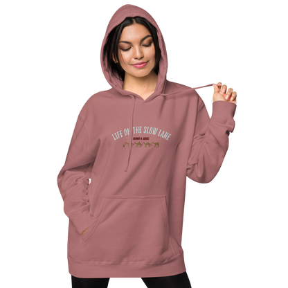 Life on The Slow Lane  Women's pigment-dyed hoodie