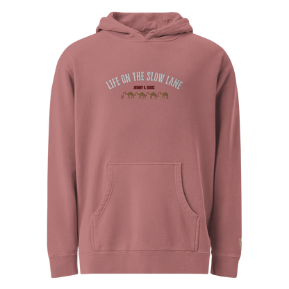 Life on The Slow Lane  Women's pigment-dyed hoodie