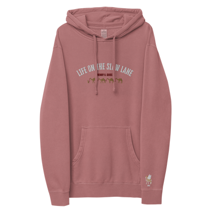 Life on The Slow Lane  Women's pigment-dyed hoodie