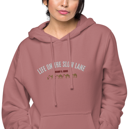 Life on The Slow Lane  Women's pigment-dyed hoodie