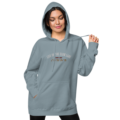 Life on The Slow Lane  Women's pigment-dyed hoodie