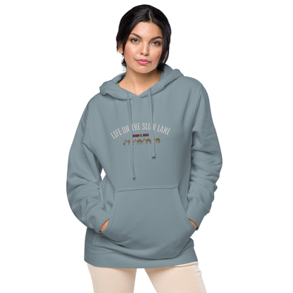 Life on The Slow Lane  Women's pigment-dyed hoodie