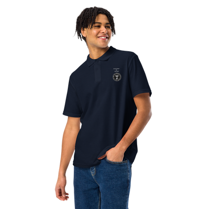 Mossad - Never an accident men's pique polo shirt