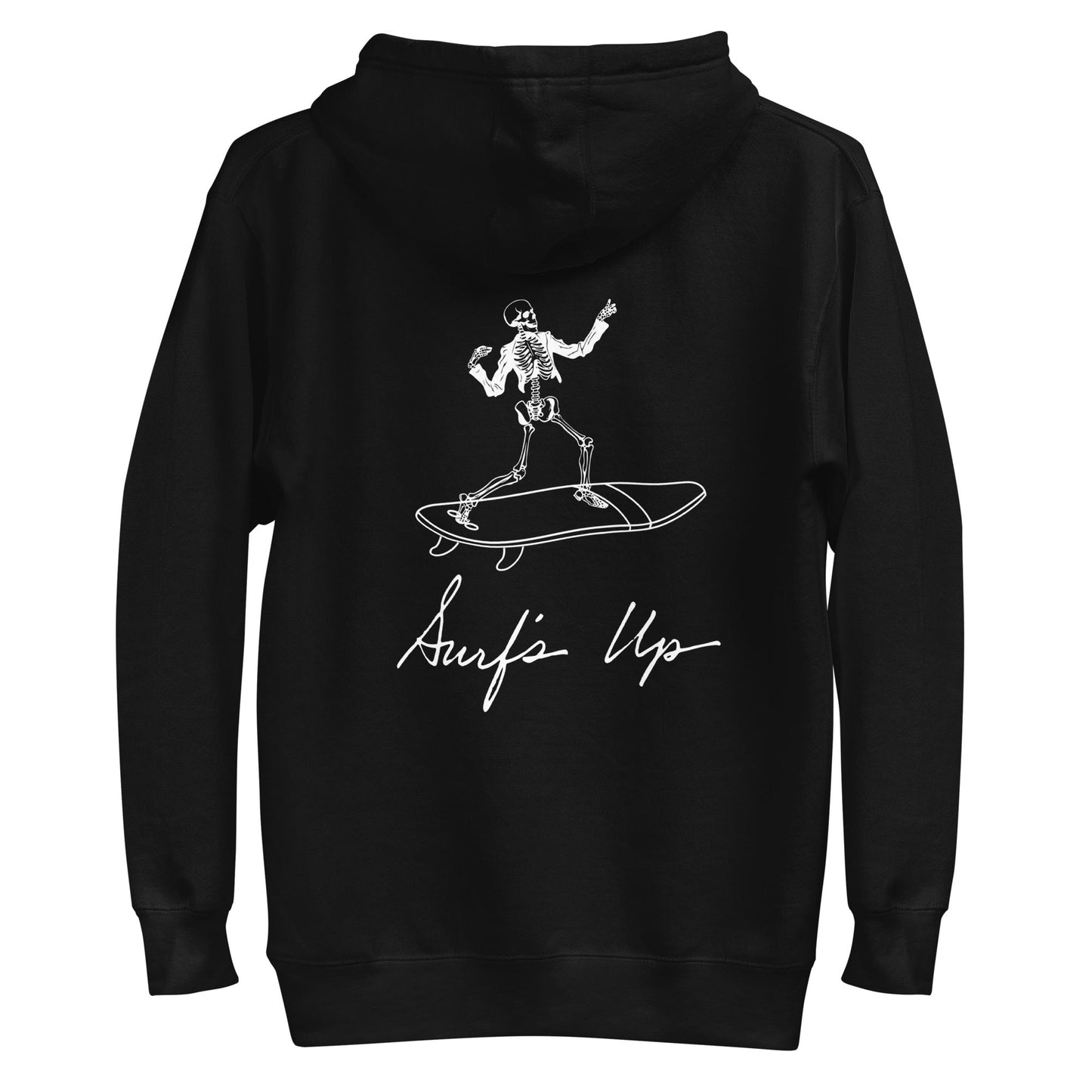 picture of skeleton print black surfistyle hoodie