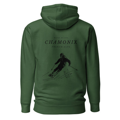 Chamonix skiing club Men skiing hoodie