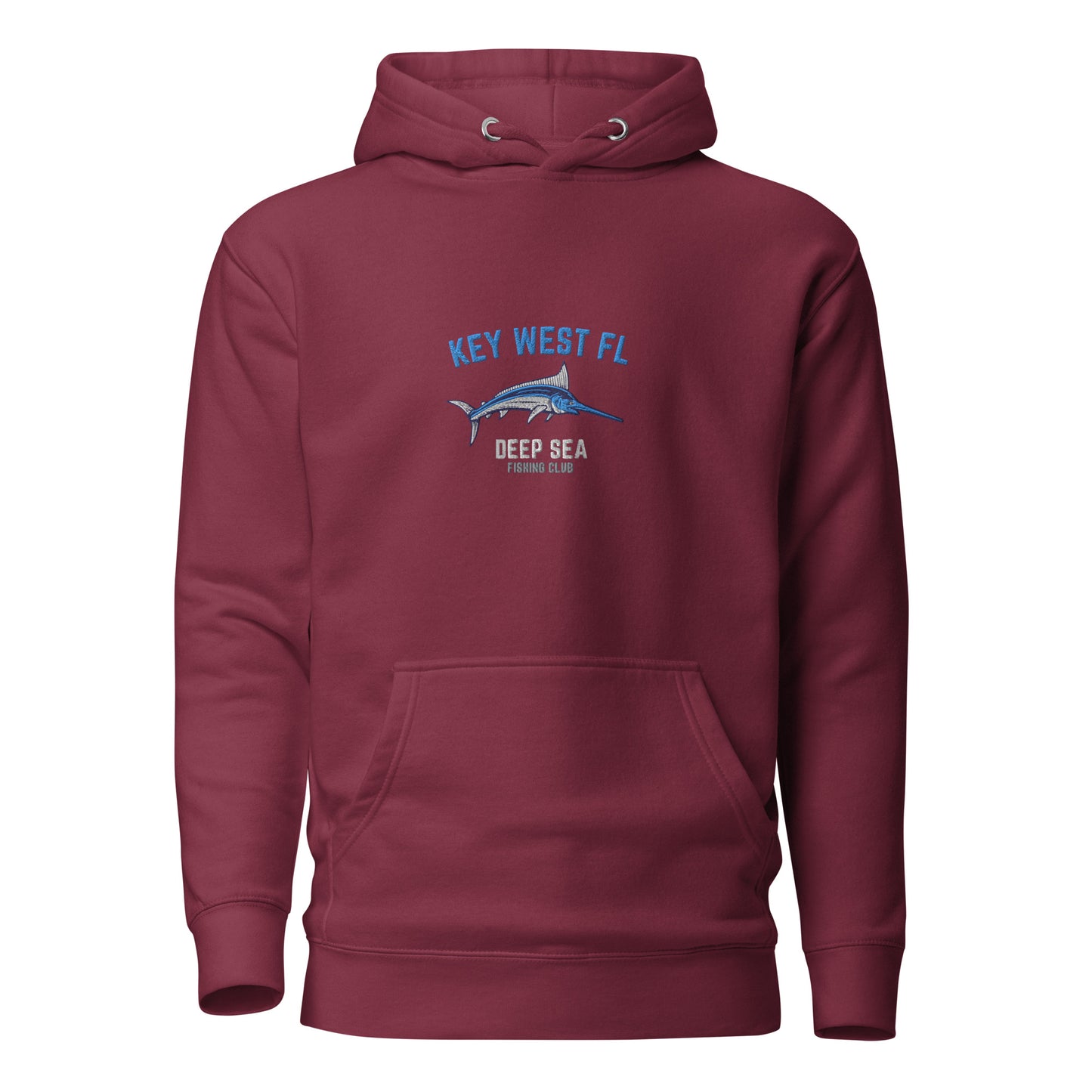 Key West Deep Sea Fishing Embroidered Unisex Hoodie