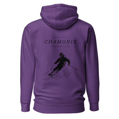 Chamonix skiing club Men skiing hoodie