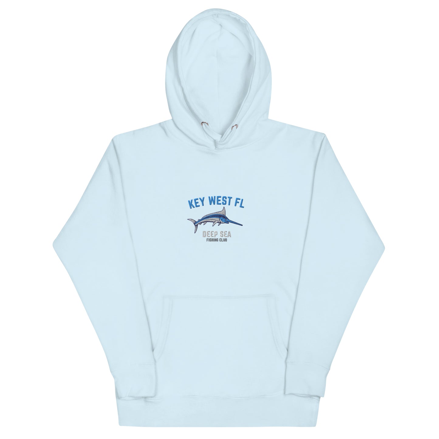 Key West Deep Sea Fishing Embroidered Unisex Hoodie