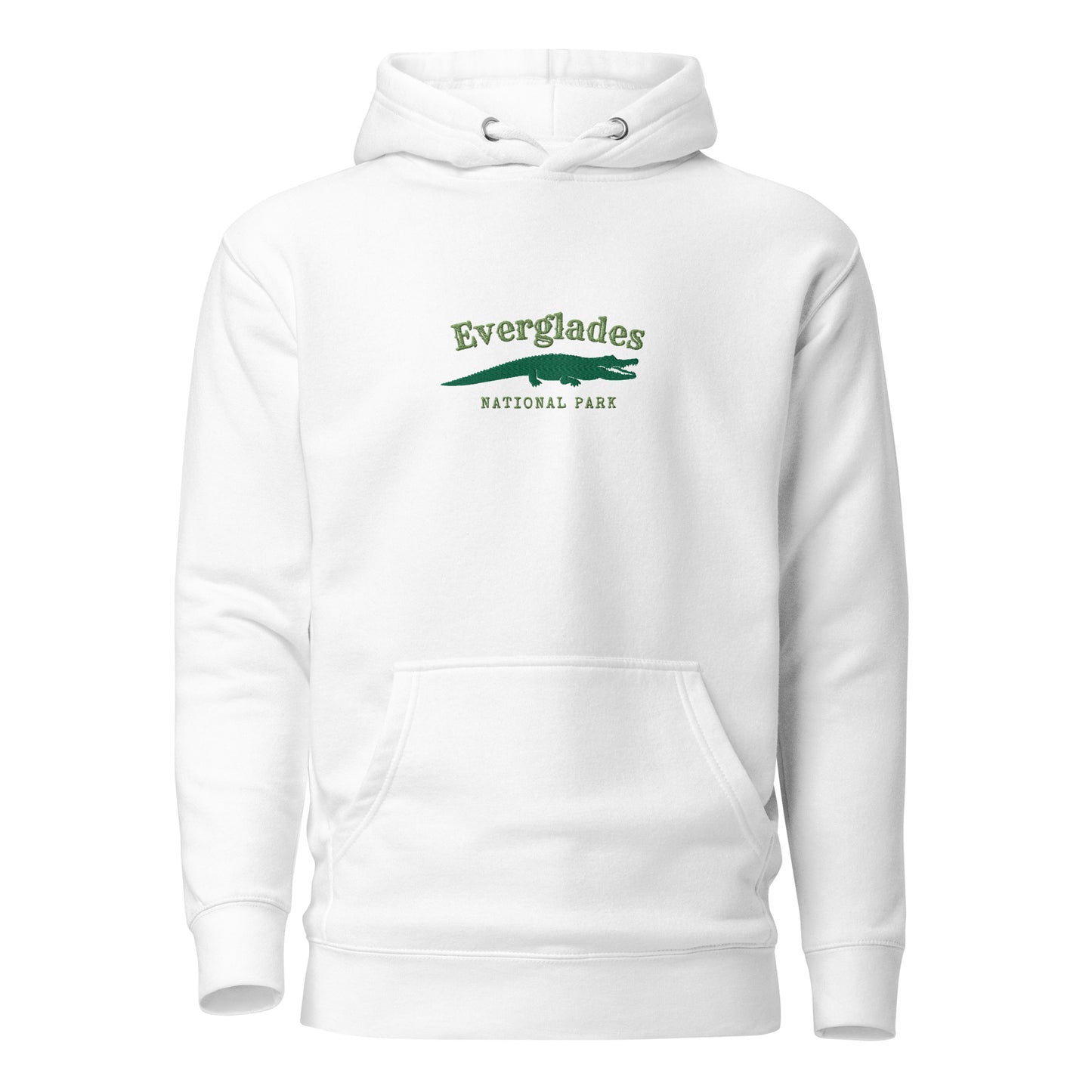 picture of a sweatshirt embroidered  everglades crocodile 