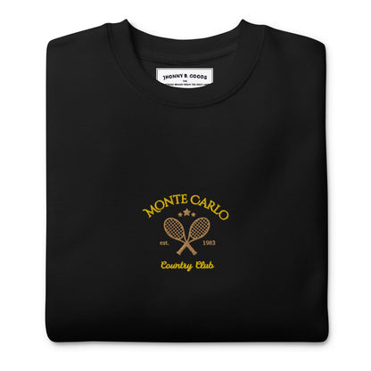 Monte Carlo Tennis Club Embroidered men Premium Sweatshirt