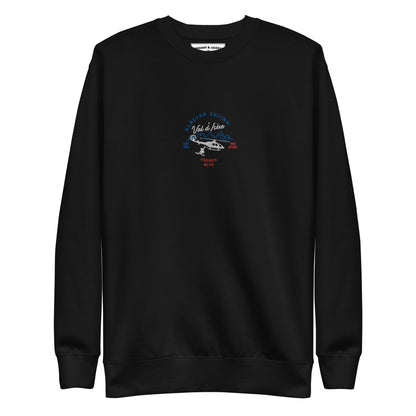 Val D'isere Glacier Skiing Embroidered men Premium Sweatshirt