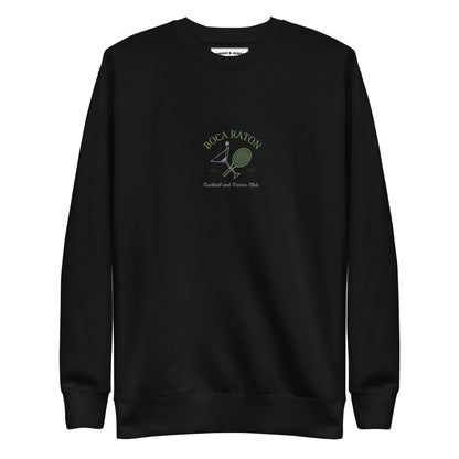 Boca Raton Cocktails & tennis Club Embroiderd men Premium Sweatshirt