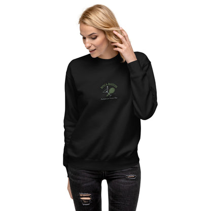 Boca Raton Cocktails & tennis Club Embroiderd women's Premium Sweatshirt