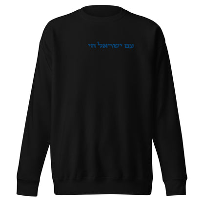 Am israel Hai womens embroidered Premium Sweatshirt