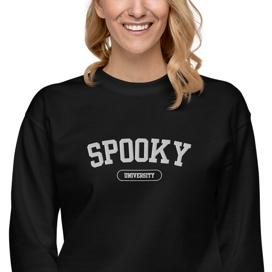 Spooky Embroiderd  Premium Sweatshirt