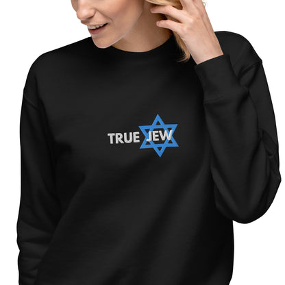 True Jew womens embroidered Premium Sweatshirt