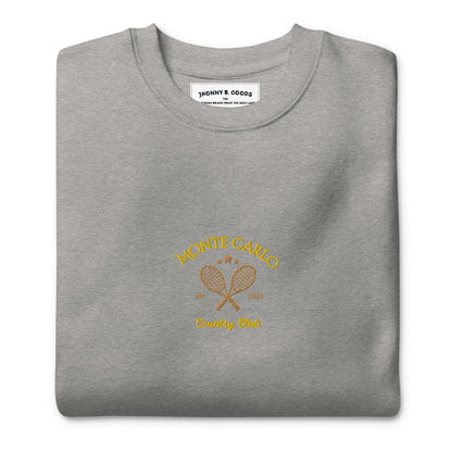 Monte Carlo Tennis Club Embroidered women's Premium Sweatshirt