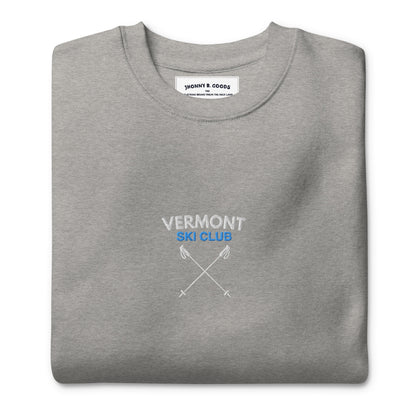 Vermont Ski Club Embroidered men Premium Sweatshirt