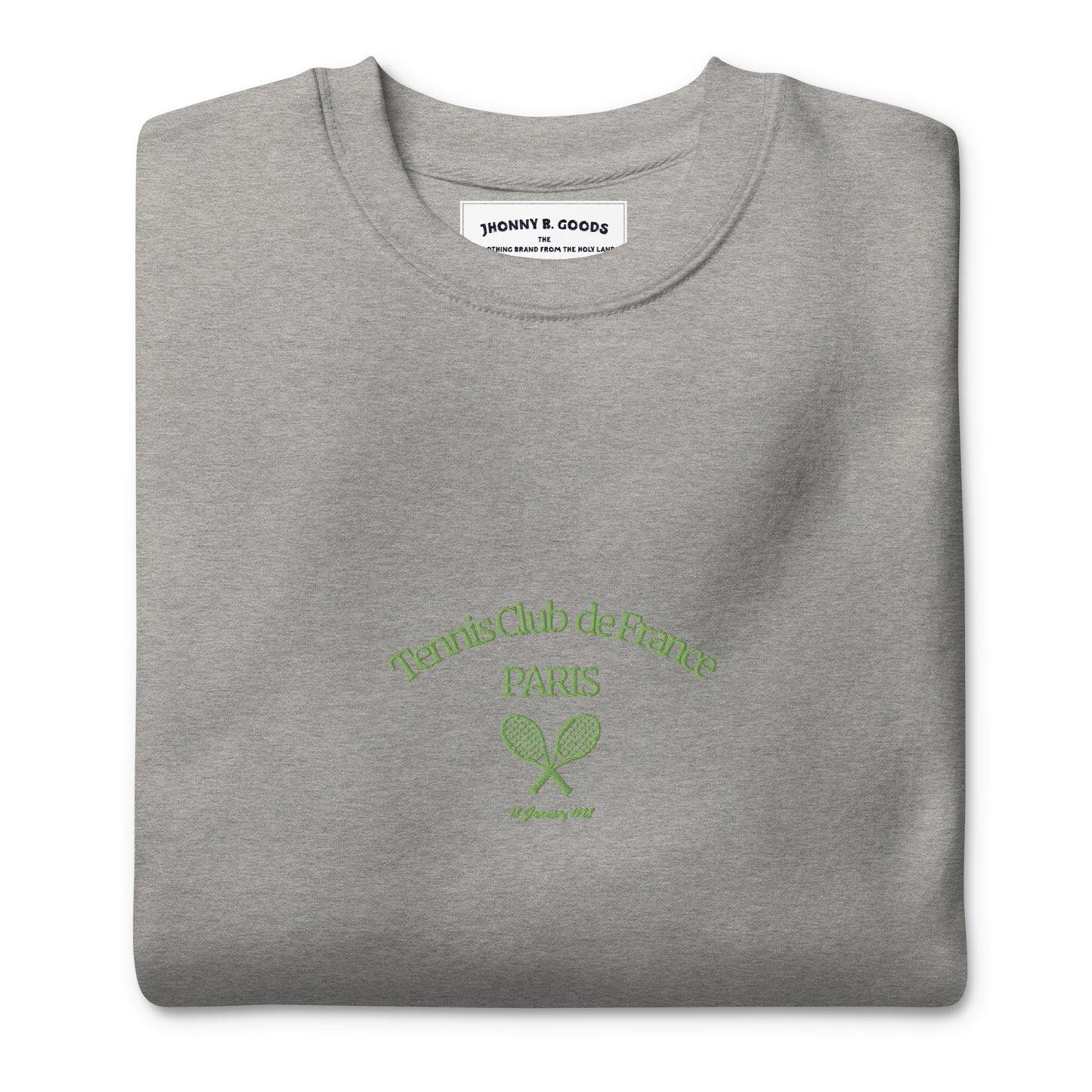 Paris Tennis Club Embroidered men Premium Sweatshirt