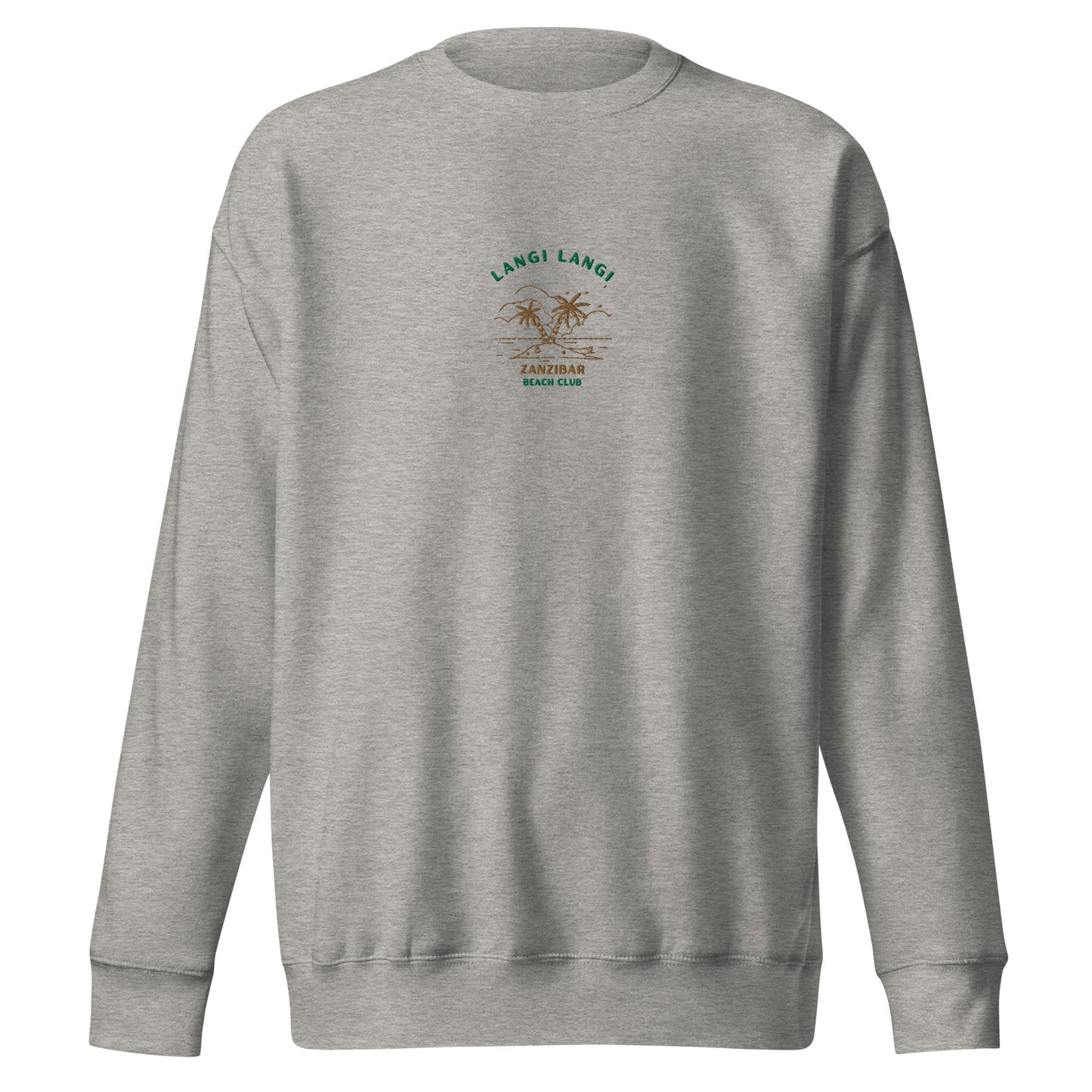 Langi Langi Zanzibar Beach Club Embroidered women's Premium Sweatshirt