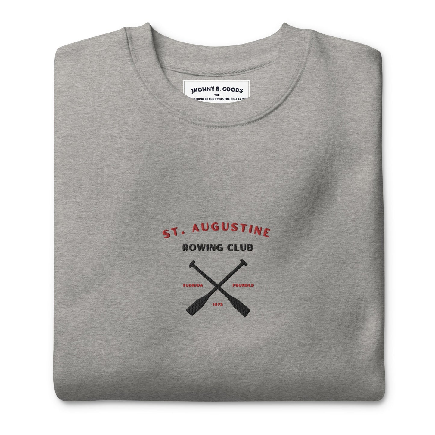 St. Augustine Rowing Club Embroidered  (black) women's Premium Sweatshirt