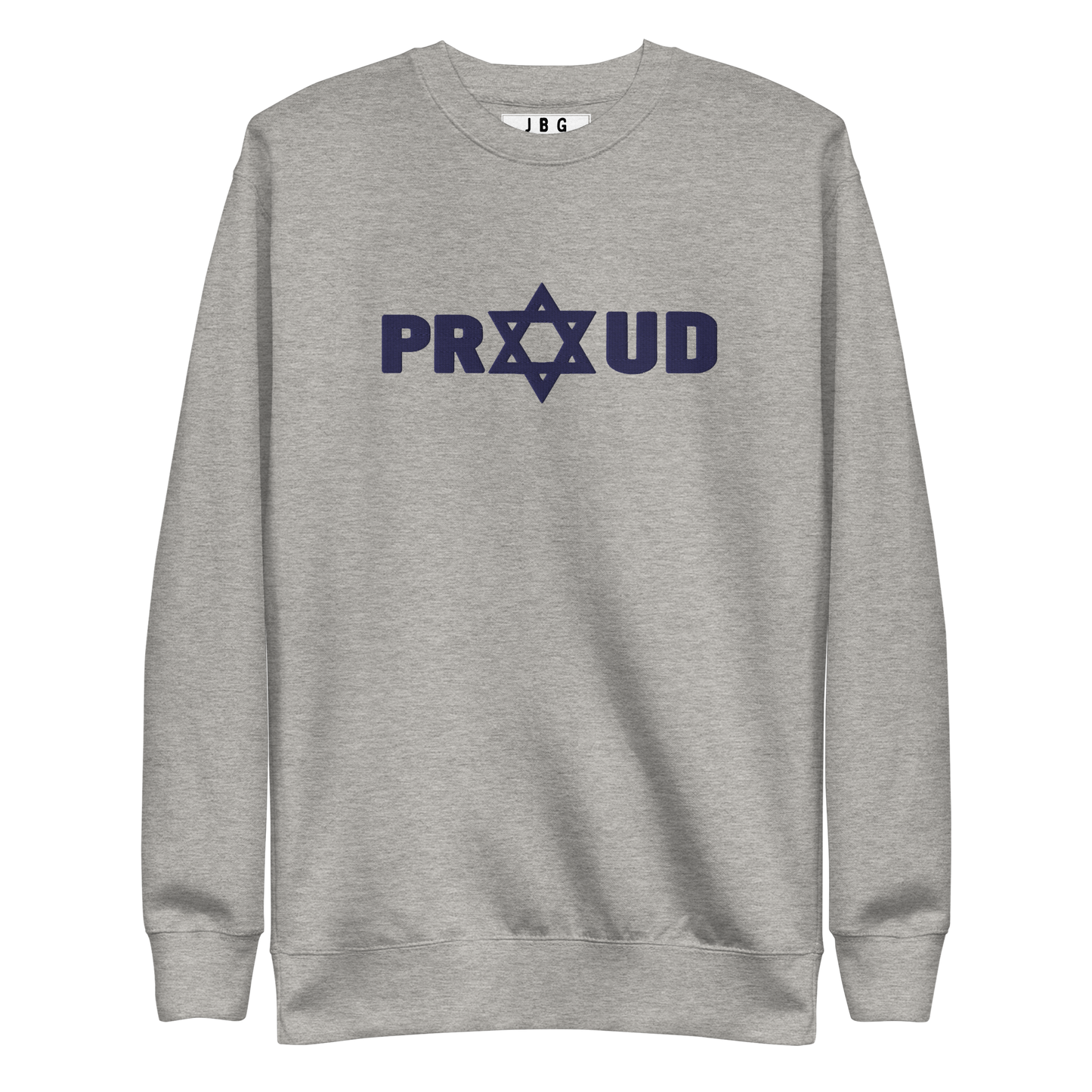 Proud Jew Blue women's Embroidered Premium Sweatshirt