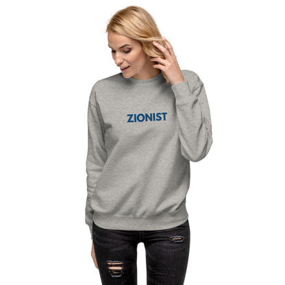 Zionist women's embroiderd Premium Sweatshirt