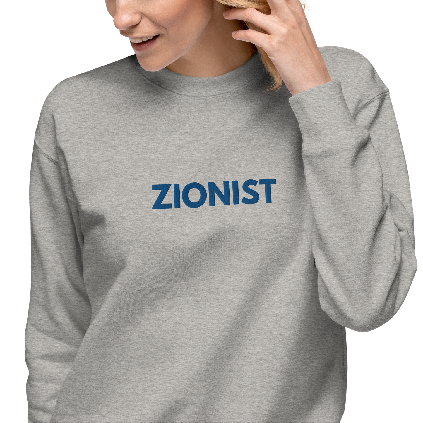 Zionist women's embroiderd Premium Sweatshirt