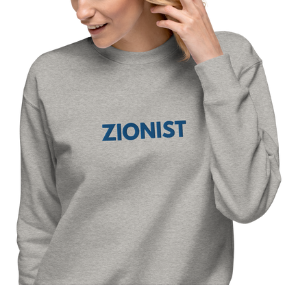 Zionist women's embroiderd Premium Sweatshirt