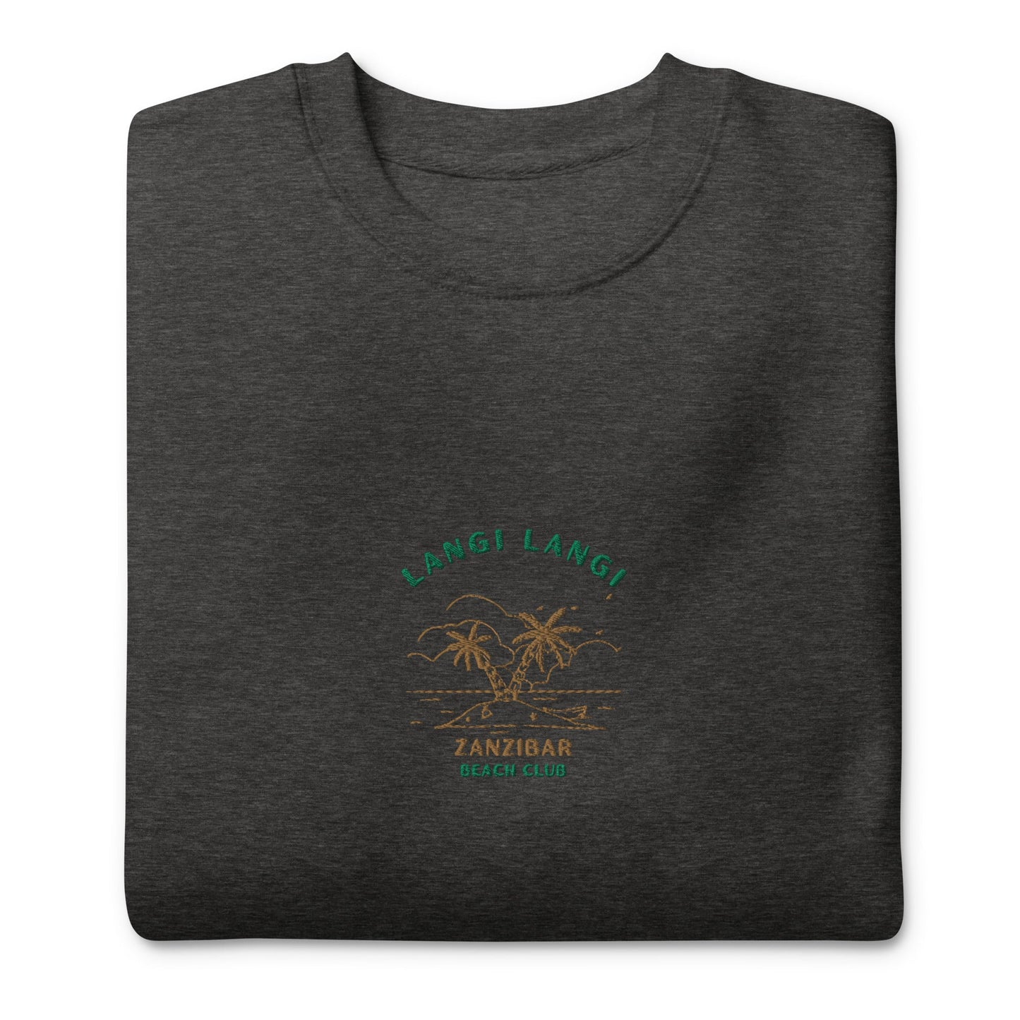 Langi Langi Zanzibar Beach Club Embroidered women's Premium Sweatshirt