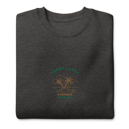 Langi Langi Zanzibar Beach Club Embroidered women's Premium Sweatshirt