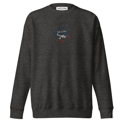 Val D'isere Glacier Skiing Embroidered men Premium Sweatshirt