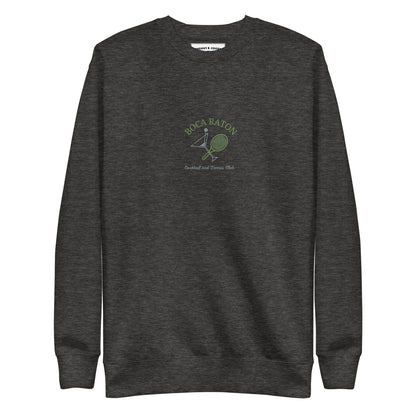 Boca Raton Cocktails & tennis Club Embroiderd men Premium Sweatshirt