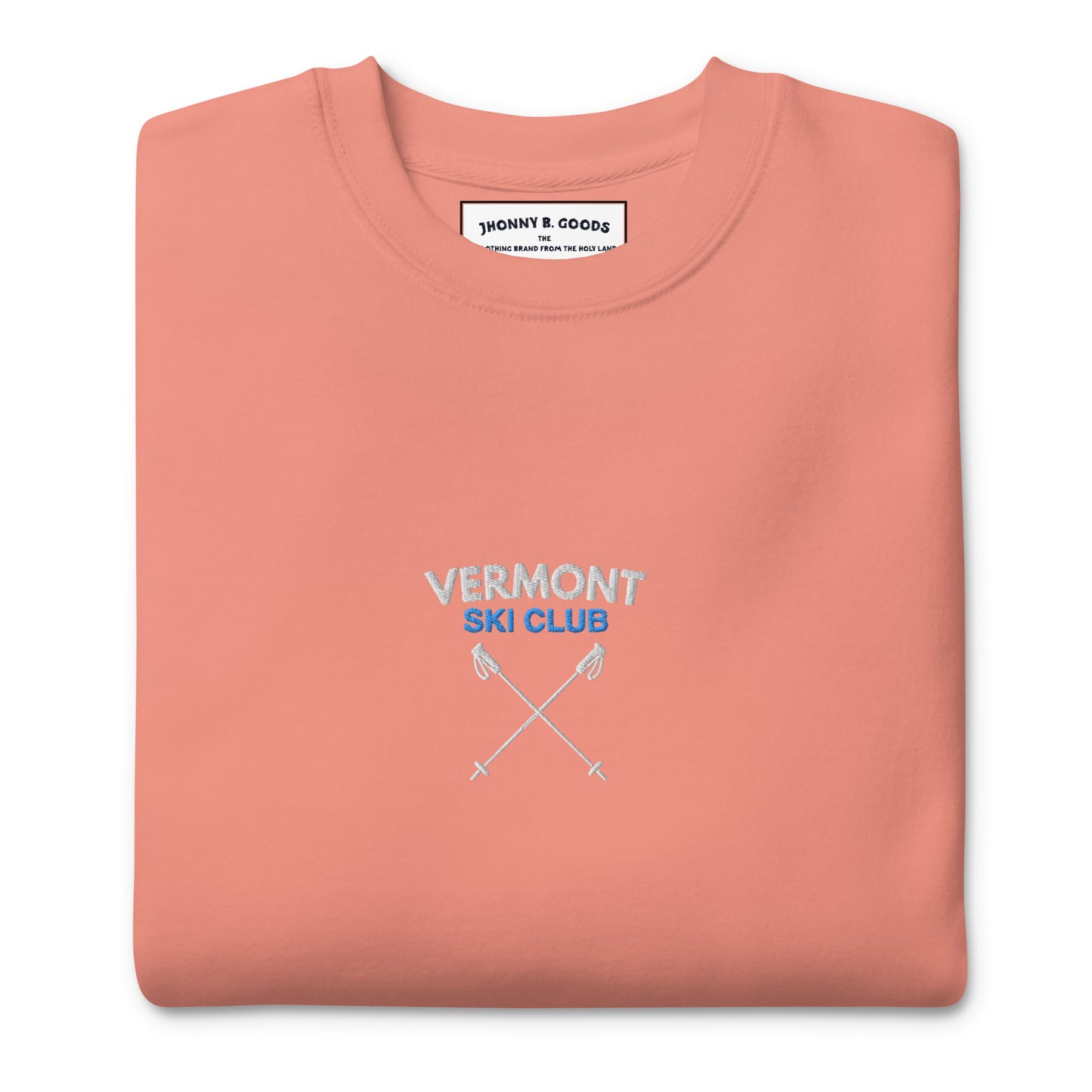 Vermont Ski Club Embroidered men Premium Sweatshirt