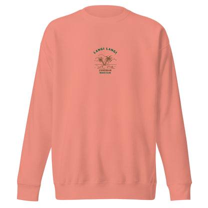 Langi Langi Zanzibar Beach Club Embroidered men Premium Sweatshirt