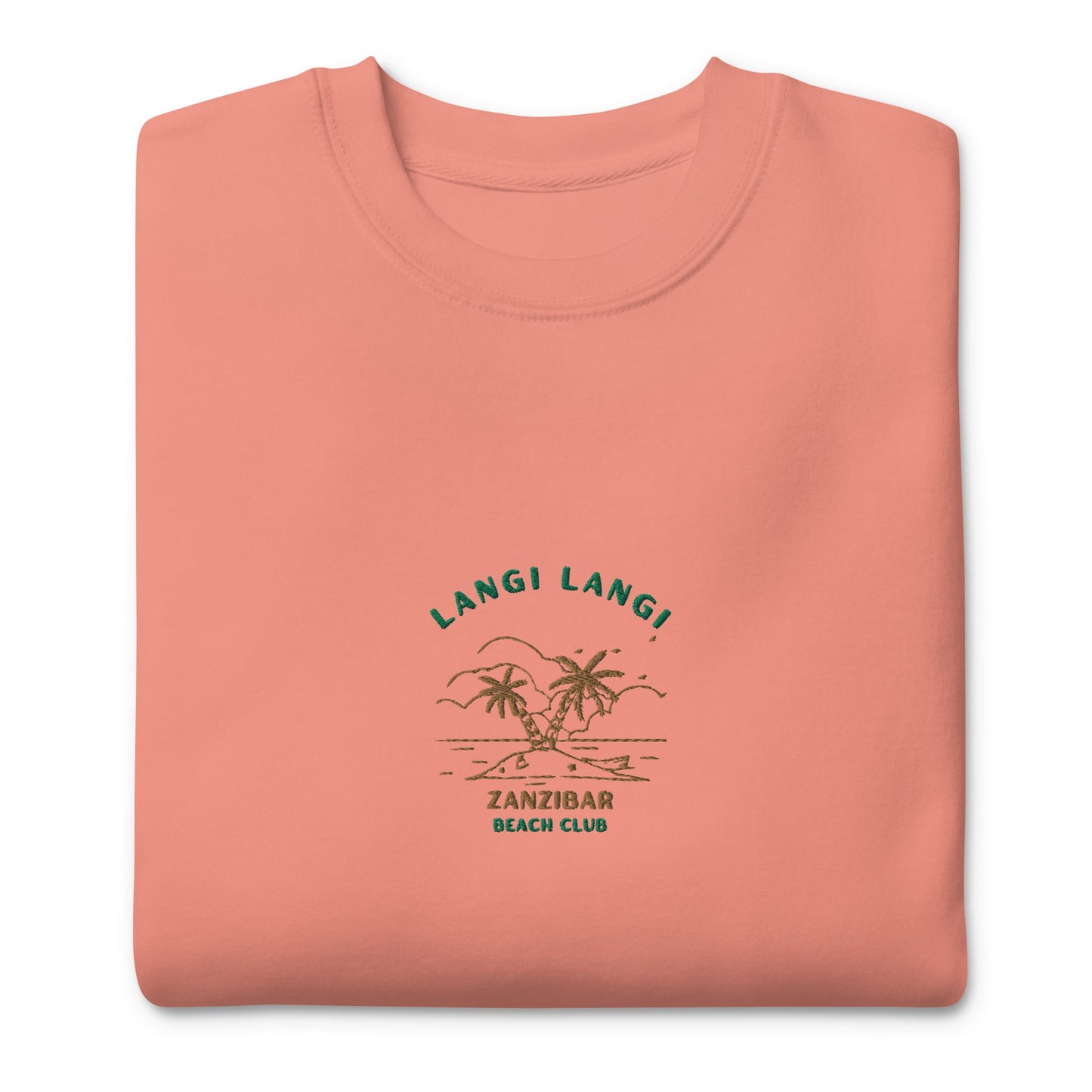 Langi Langi Zanzibar Beach Club Embroidered women's Premium Sweatshirt