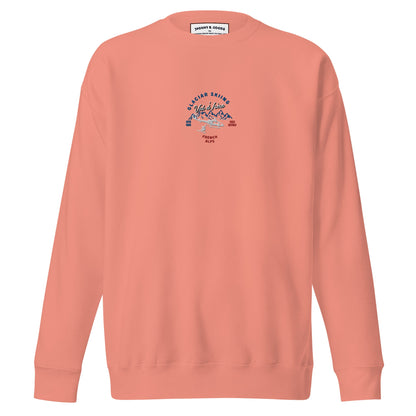 Val D'isere Glacier Skiing Embroidered women's Premium Sweatshirt