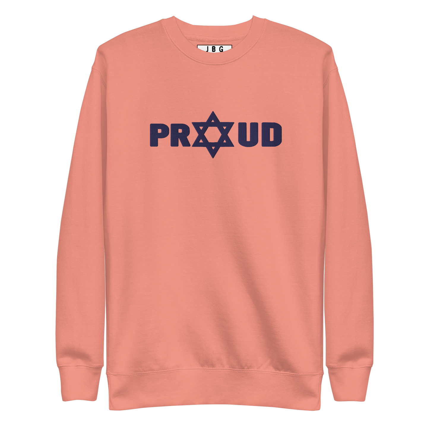 Proud Jew Blue women's Embroidered Premium Sweatshirt