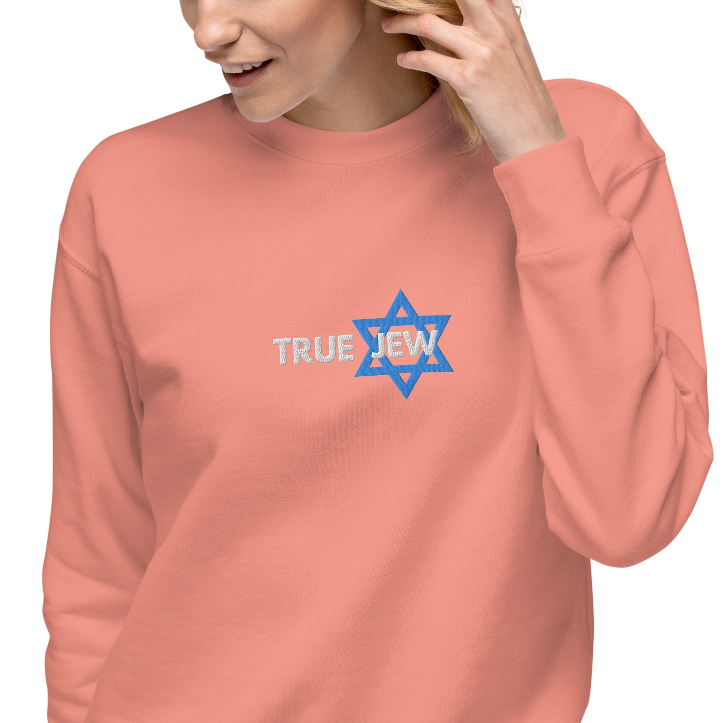 True Jew womens embroidered Premium Sweatshirt