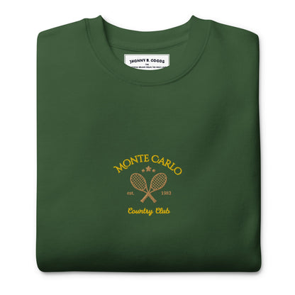 Monte Carlo Tennis Club Embroidered women's Premium Sweatshirt